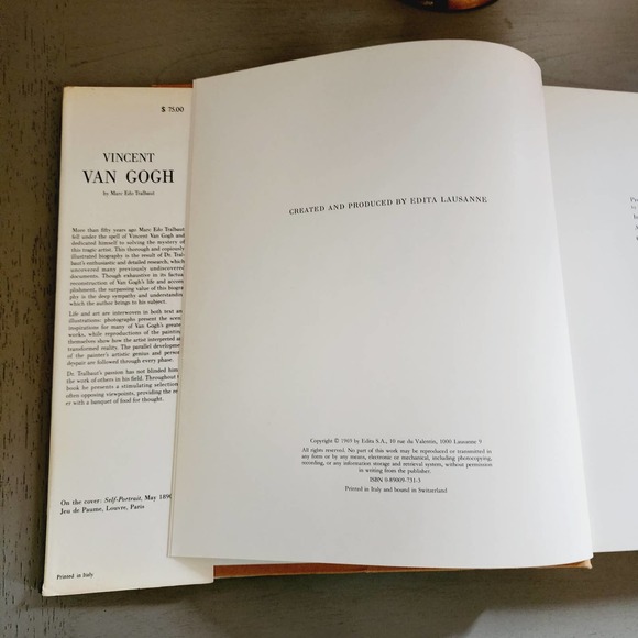 Vincent Van Gogh by Marc Edo Tralbaut Hardcover Table Book Printed Italy 1969 - Picture 4 of 14